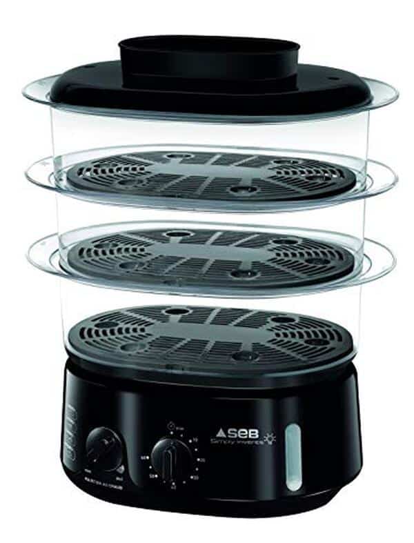 Découvrez l'efficacité du cuiseur vapeur Seb Simply Invents VC110800, un appareil modulable pour une cuisson saine et savoureuse