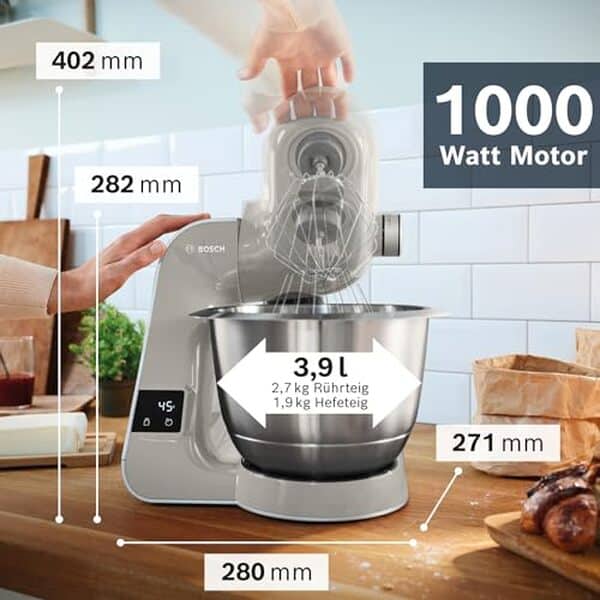 Découvrez le robot de cuisine Bosch MUM5XL72 : performance, polyvalence et innovation au quotidien pour réussir toutes vos recettes avec facilité.