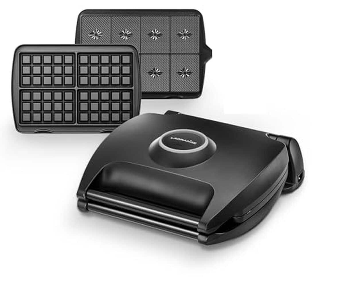 Test du gaufrier noir mat : 4 gaufres et plaques polyvalentes