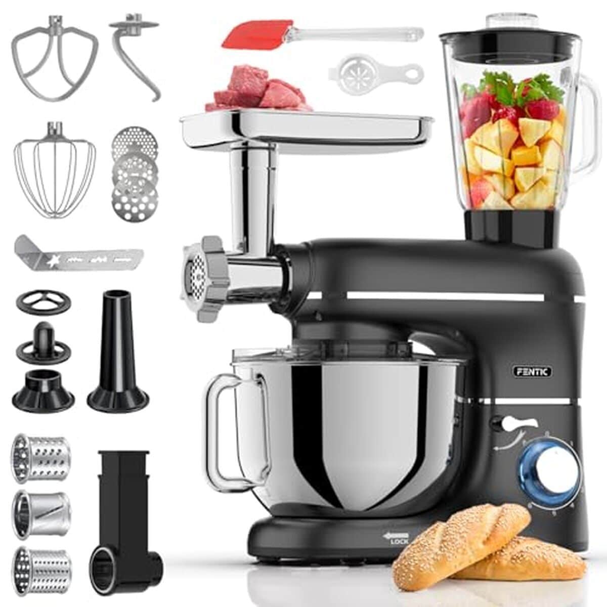 Test : robot pâtissier Fentic 6 en 1 2000W