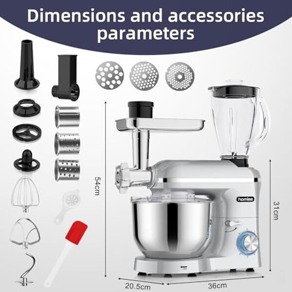 Découvrez le robot pâtissier Homlee 3 en 1 : un allié puissant et polyvalent pour toutes vos recettes.