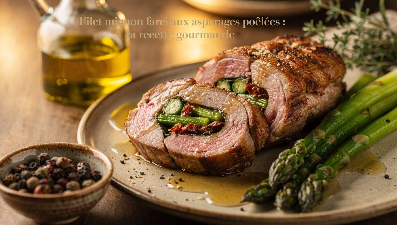 Filet mignon farci aux asperges poêlées : la recette gourmande