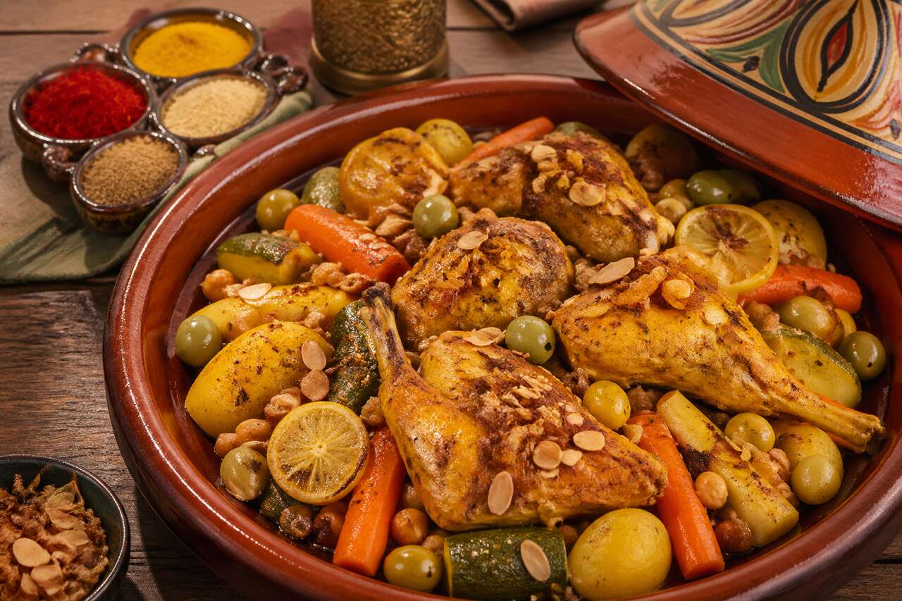 Tajine de lapin safrané aux légumes : recette gourmande
