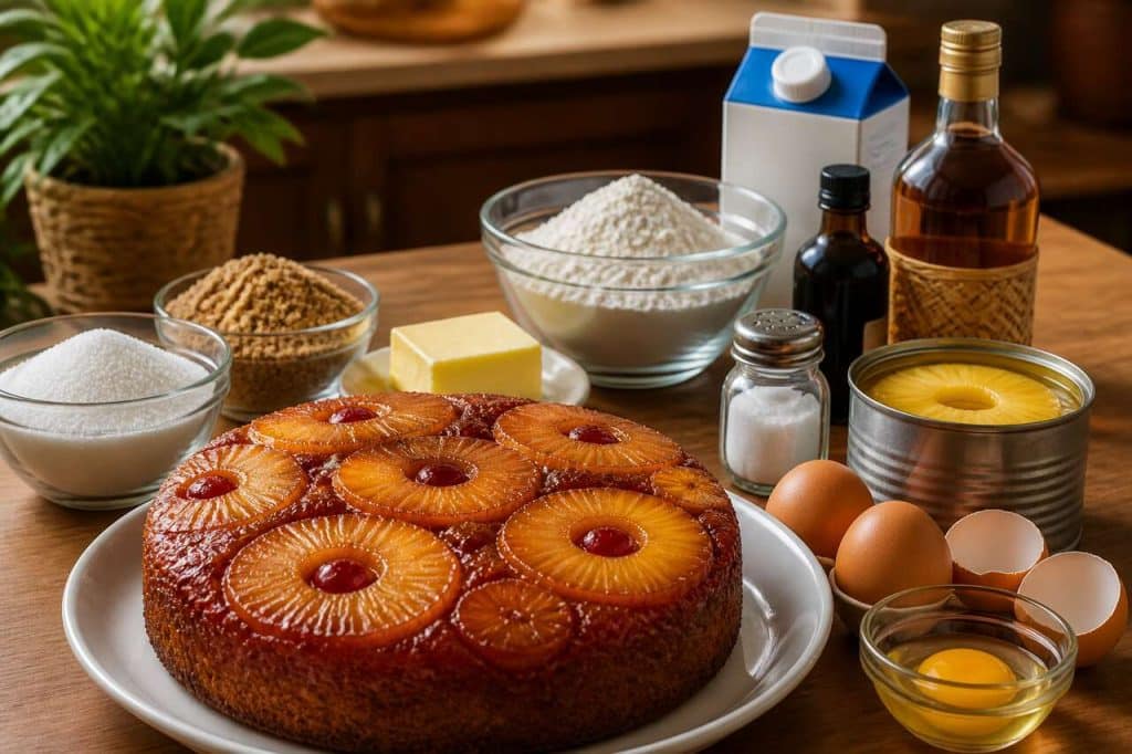 Gâteau renversé à l'ananas : recette gourmande