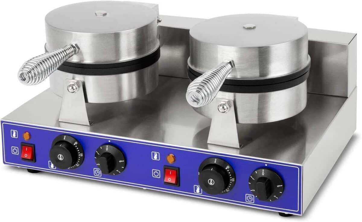 Test du gaufrier double vertes 2000W professionnel en acier inoxydable