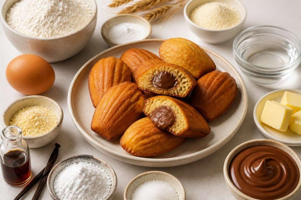 Recette de madeleines au gianduja