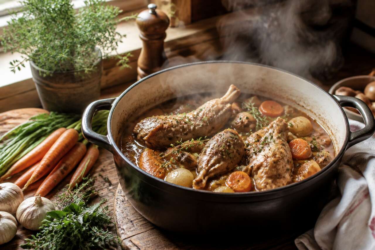 Cocotte de lapin : simplicité et saveurs au rendez-vous Cocotte de lapin : simplicité et saveurs au rendez-vous