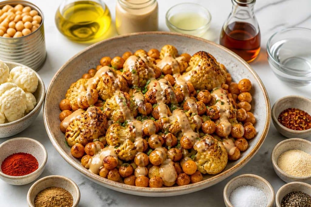 Pois chiches et chou-fleur rôtis : recette gourmande et facile