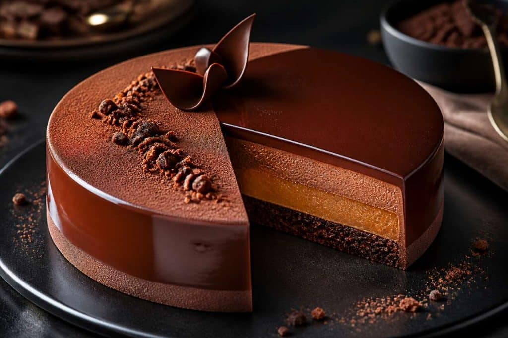 Entremets chocolat caramel : recette gourmande