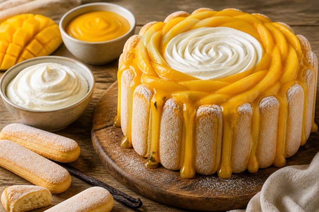 Recette de charlotte vanille mangue