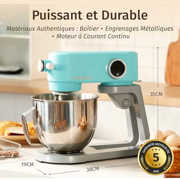 Découvrez notre test complet du craftsman robot pâtissier 5 L avec 8 vitesses. Avis détaillé, performances et caractéristiques du meilleur pétrin professionnel pour la pâtisserie. 
