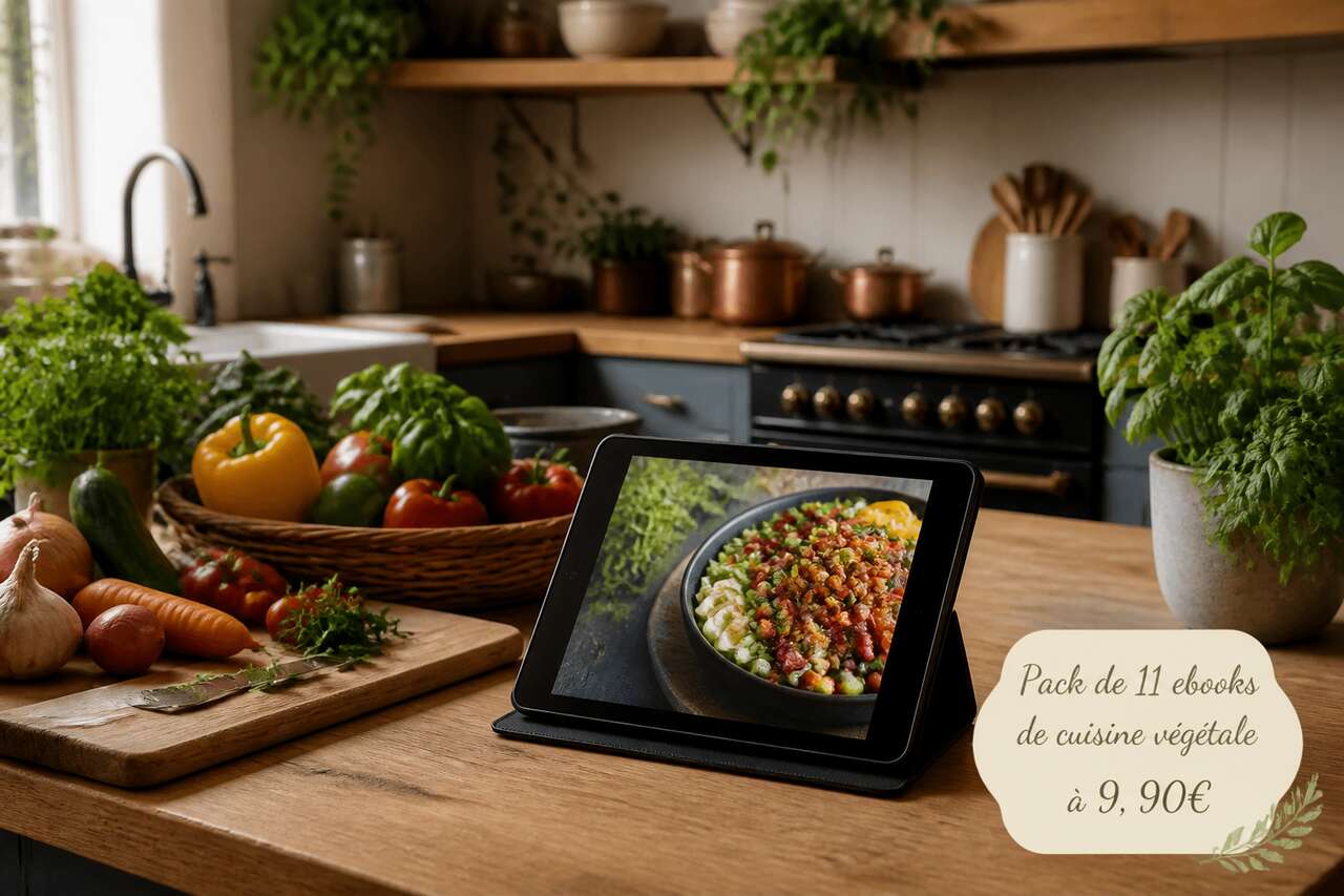 Pack de 11 ebooks de cuisine végétale à 9, 90€