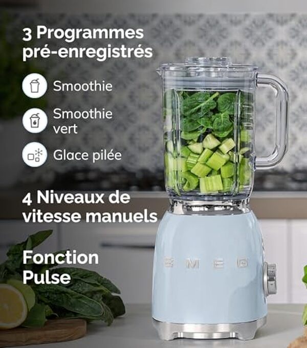 Découvrez notre test détaillé du blender Smeg BLF03WHEU : performances, design et polyvalence d'un petit électroménager haut de gamme pour votre cuisine. 