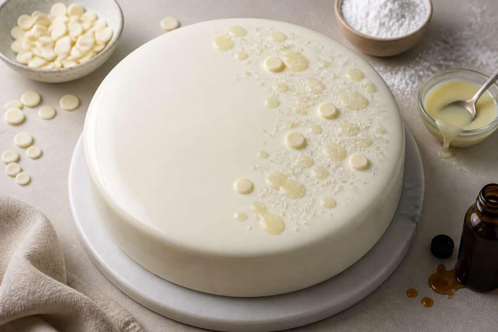 Recette de glaçage miroir blanc : astuces et étapes