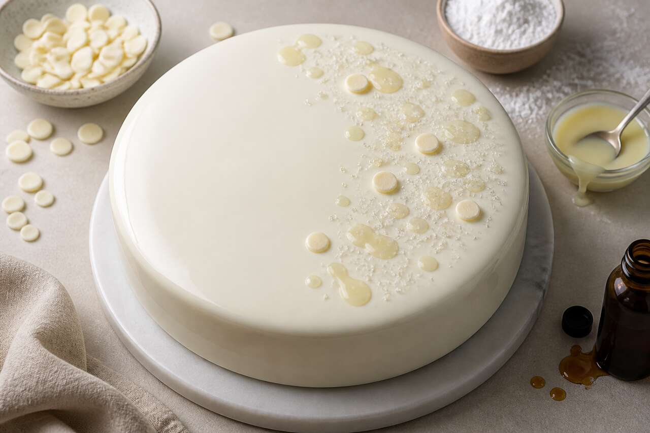 Recette de glaçage miroir blanc : astuces et étapes