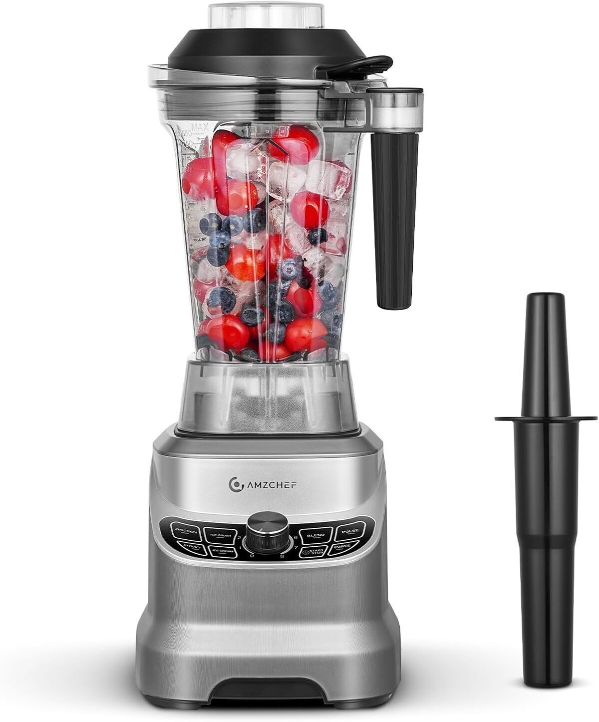 Test du blender AMZCHEF : puissance de 1800W et 8 vitesses sélectionnables
