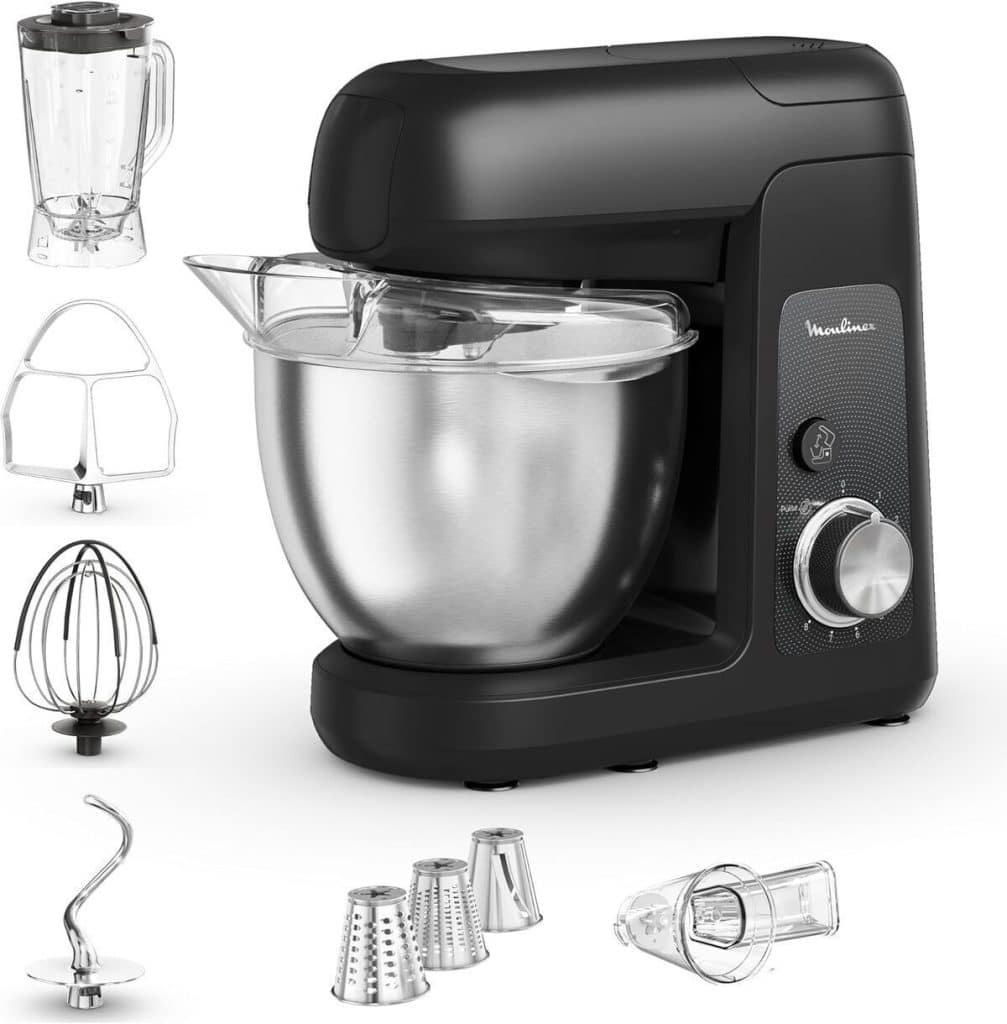 Test du robot pâtissier Moulinex Bake Partner QA522810, puissance et accessoires de pro