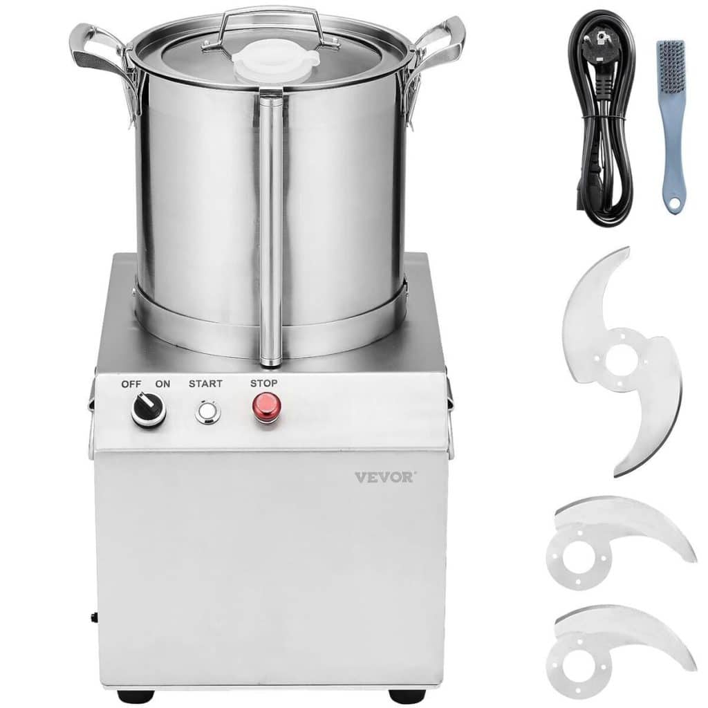 Test : robot culinaire et hachoir à légumes Vevor 10 L en acier inoxydable