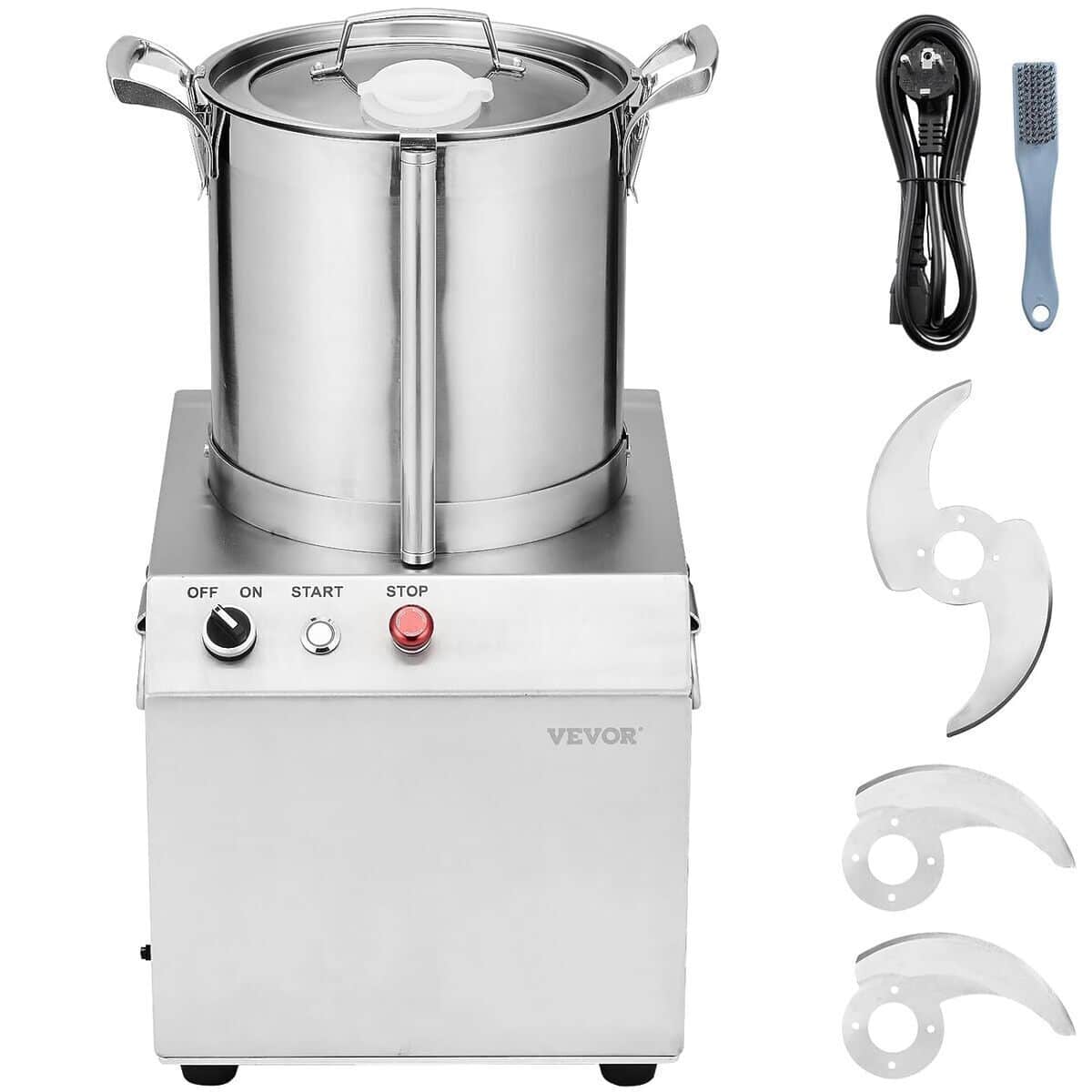 Test : robot culinaire et hachoir à légumes Vevor 10 L en acier inoxydable