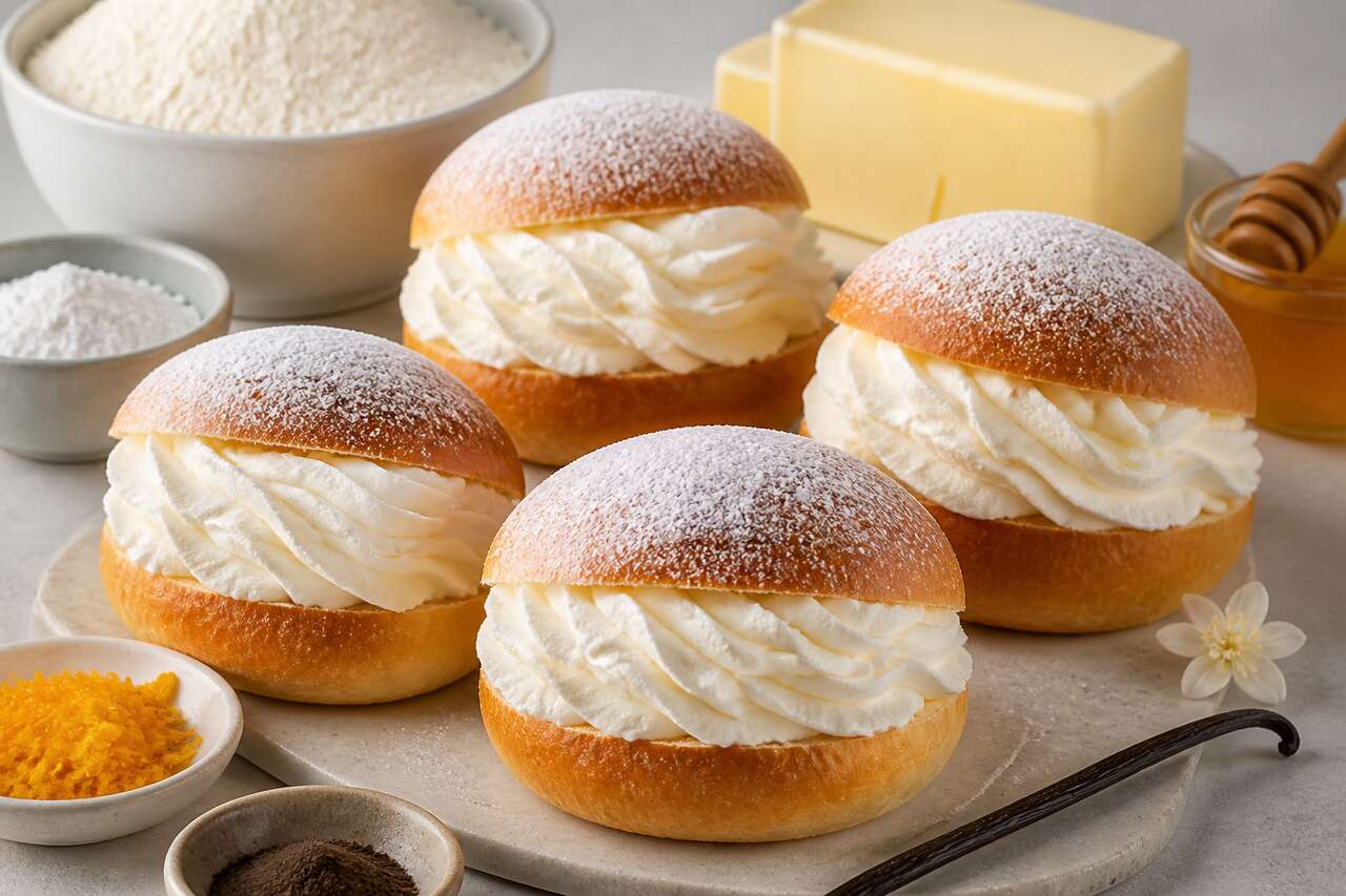 Recette maritozzi : brioches romaines moelleuses