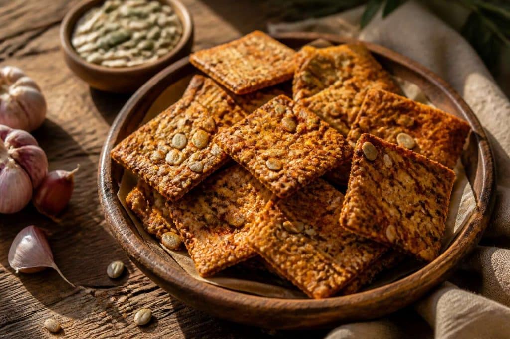 Recette de crackers aux graines et farine de pois chiches