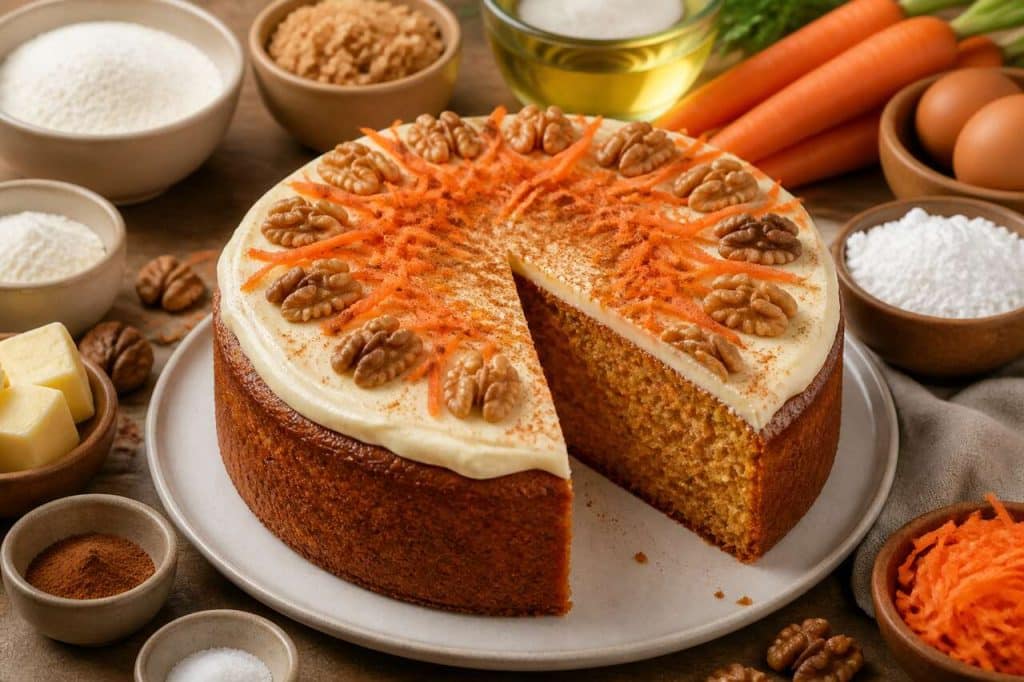 Recette de cheese carrot cake moelleux et savoureux