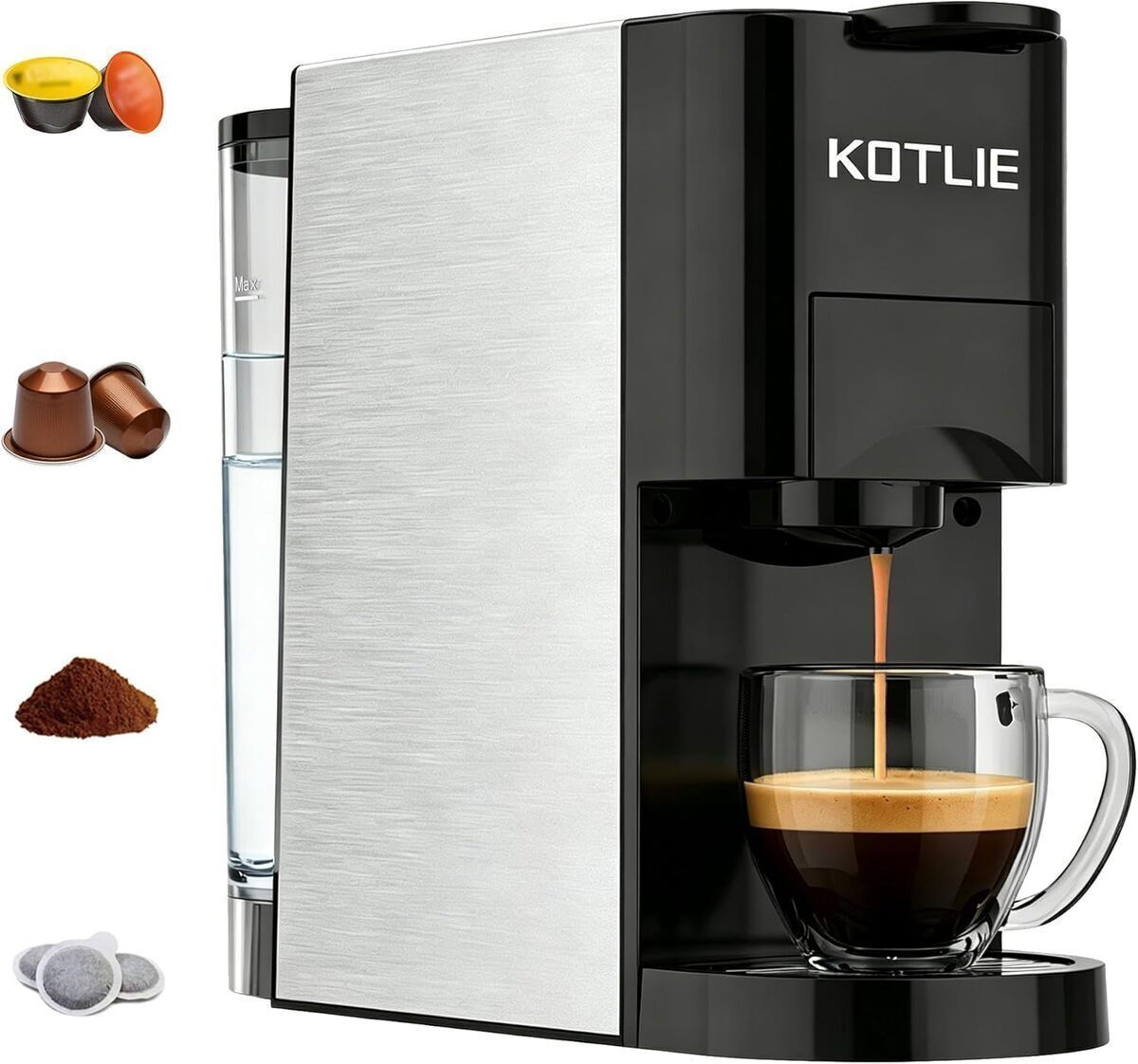 Test : cafetière KOTLIE Express 4 en 1, 19 bar haute pression