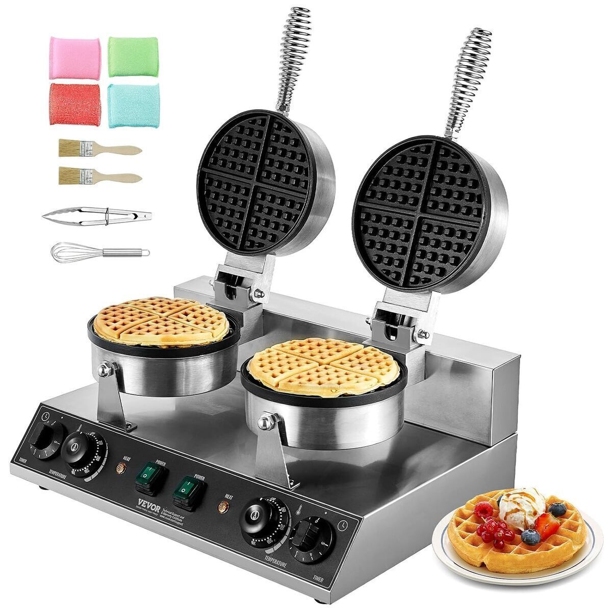 Test du gaufrier double tête Vevor 2460 W : puissance et précision