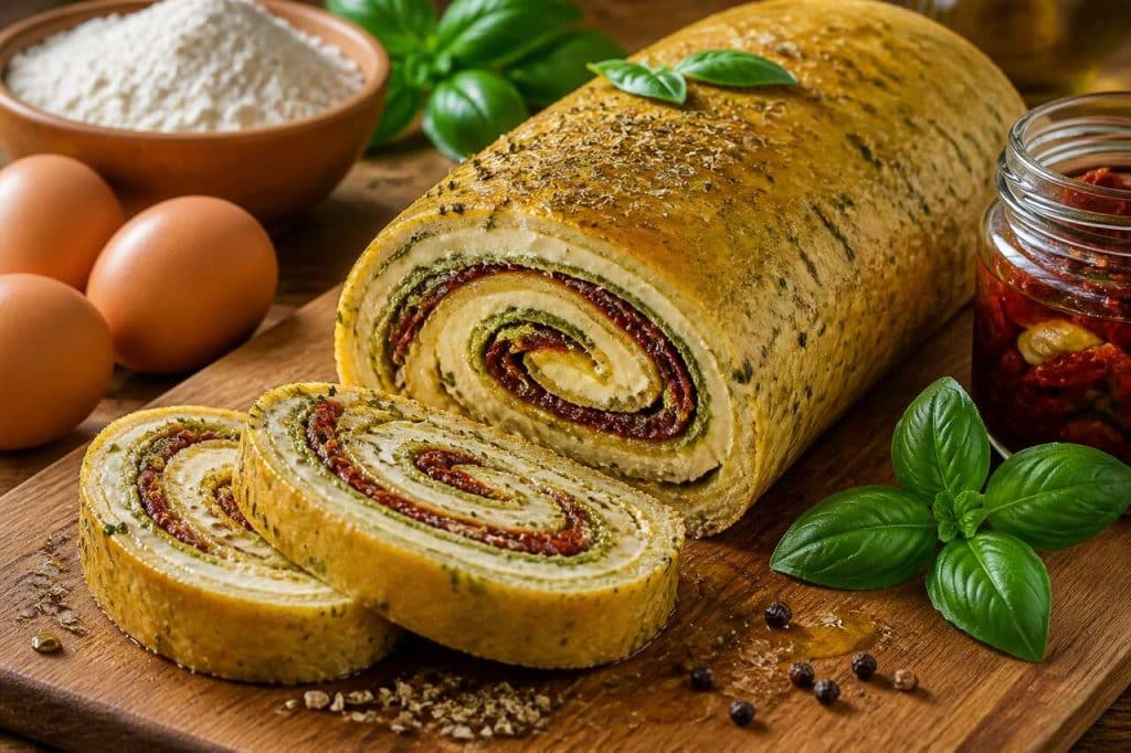 Gâteau roulé aux légumes du blog Beau à la Louche : recette savoureuse