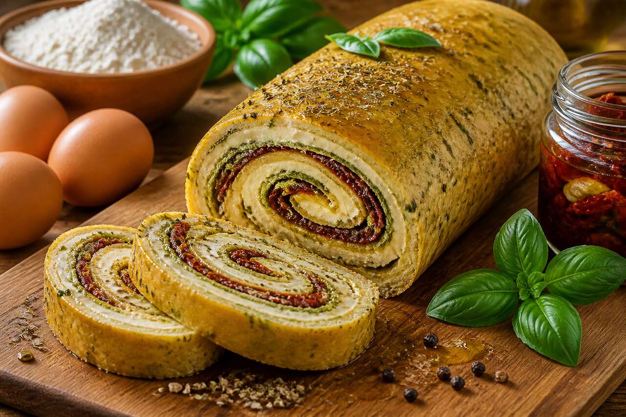 Gâteau roulé aux légumes du blog Beau à la Louche : recette savoureuse