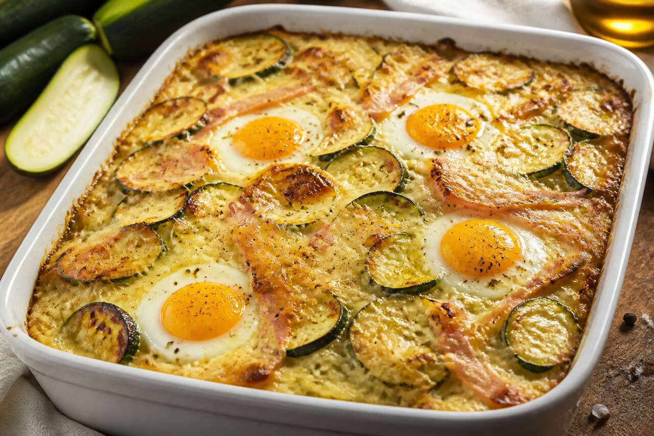 Gratin de courgettes râpées : recette complète au riz et jambon