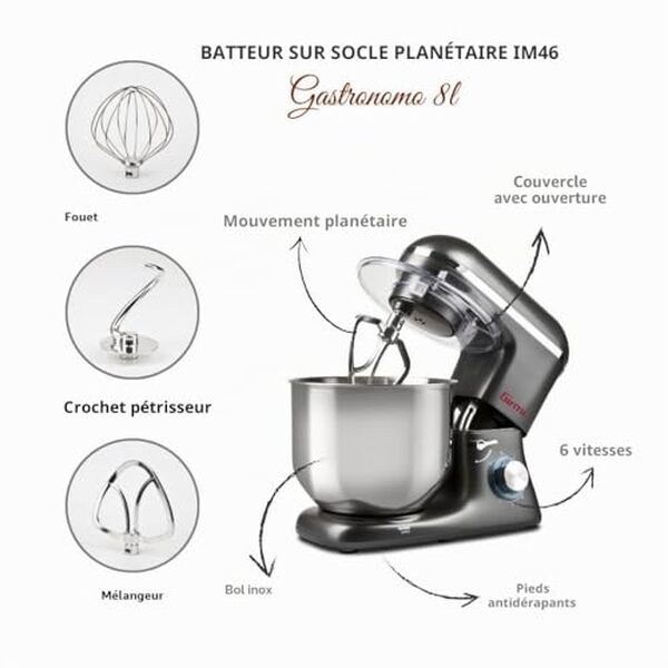 Découvrez notre test détaillé du pétrisseur Girmi IM46 : capacité 8L, puissance et performances pour vos pâtes et préparations culinaires.