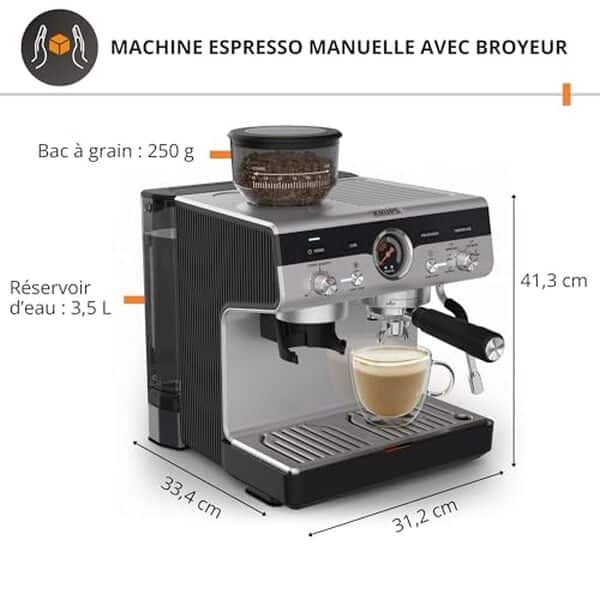Découvrez notre test détaillé de la Krups XP801T10, machine expresso automatique avec moulin à café et buse vapeur. Performances, prix et avis complets. 