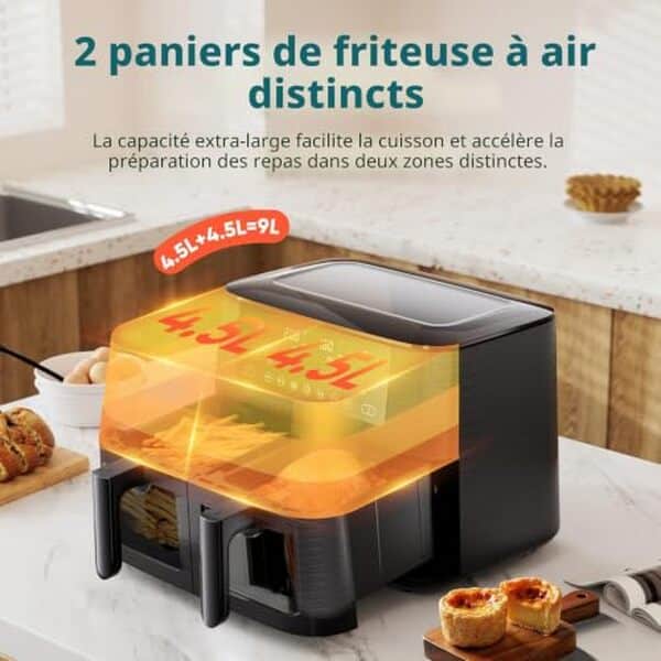 Découvrez notre test détaillé de la friteuse à air double zone 9 litres : performances, cuisson saine et rapidité à l'épreuve pour cette révolution culinaire.