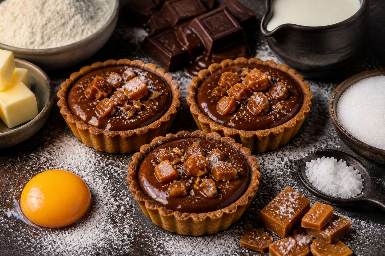 Recette tartelettes chocolat caramel beurre salé