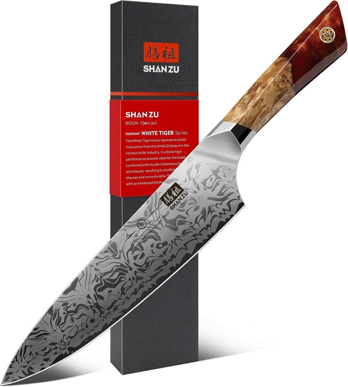 Test du couteau chef SHAN ZU Damas 20 cm : efficacité japonaise