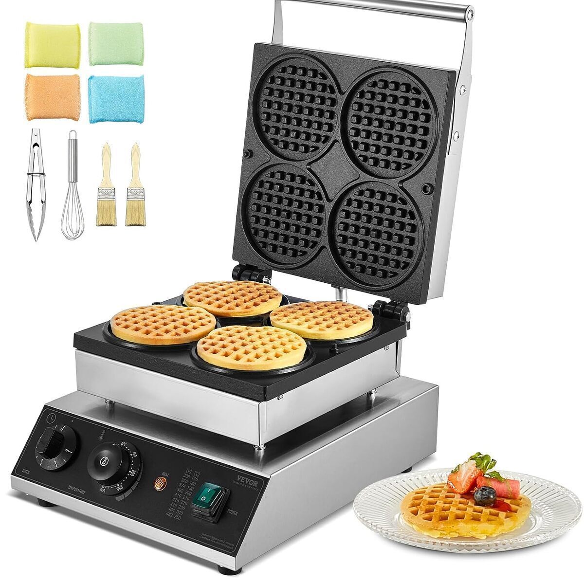 Test du gaufrier commercial VEVOR 1750 W : performance et capacité pour pros