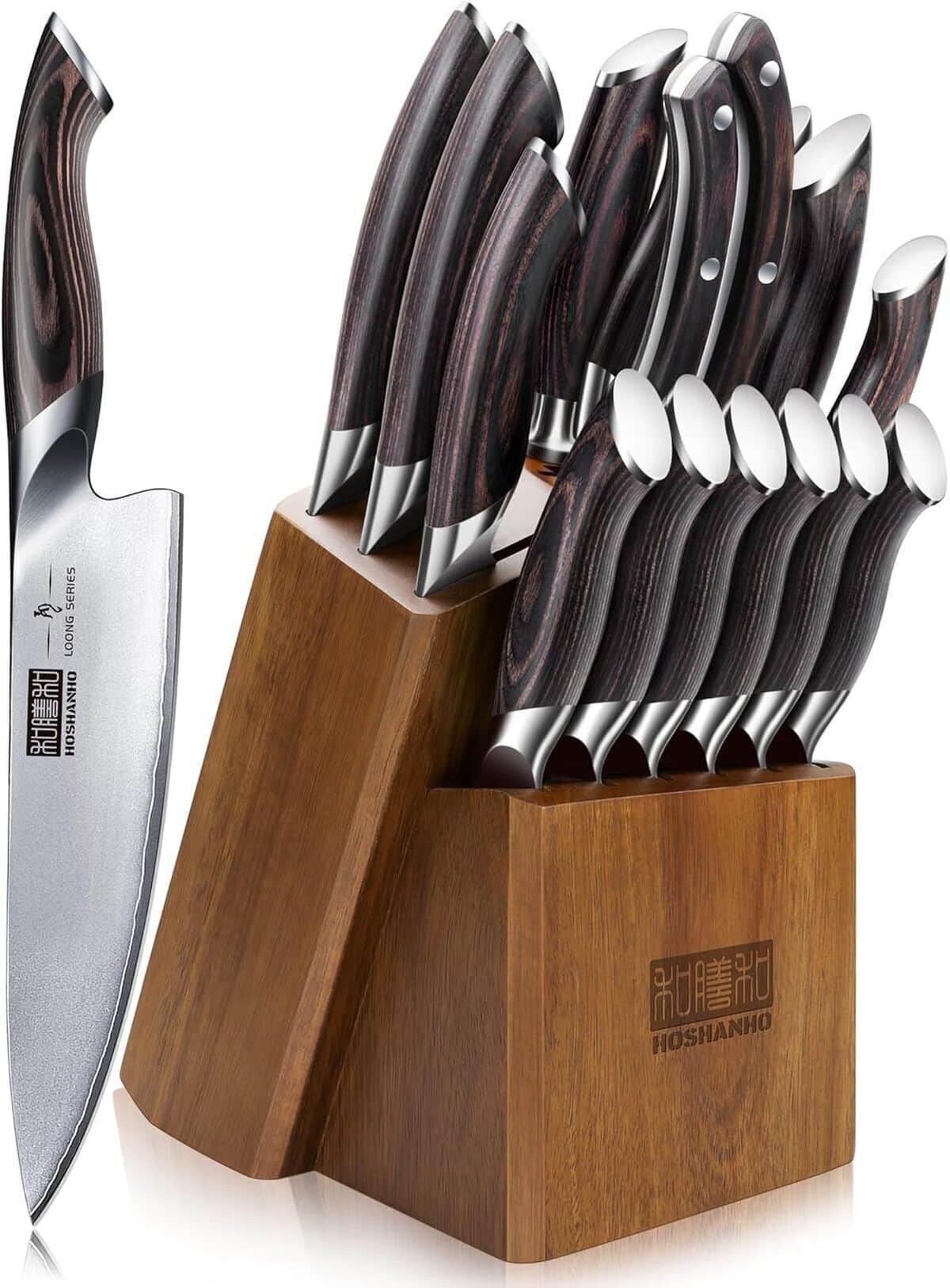 Test : ensemble couteaux cuisine 16 pièces HOSANHO ultra tranchants