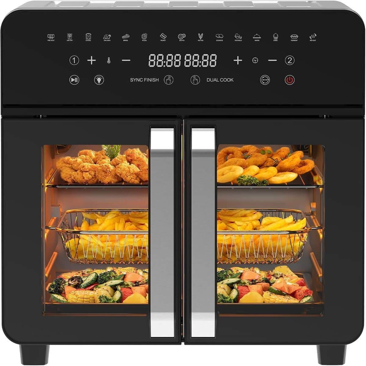 Test : iceagle friteuse sans huile 23L dual zone 2200W