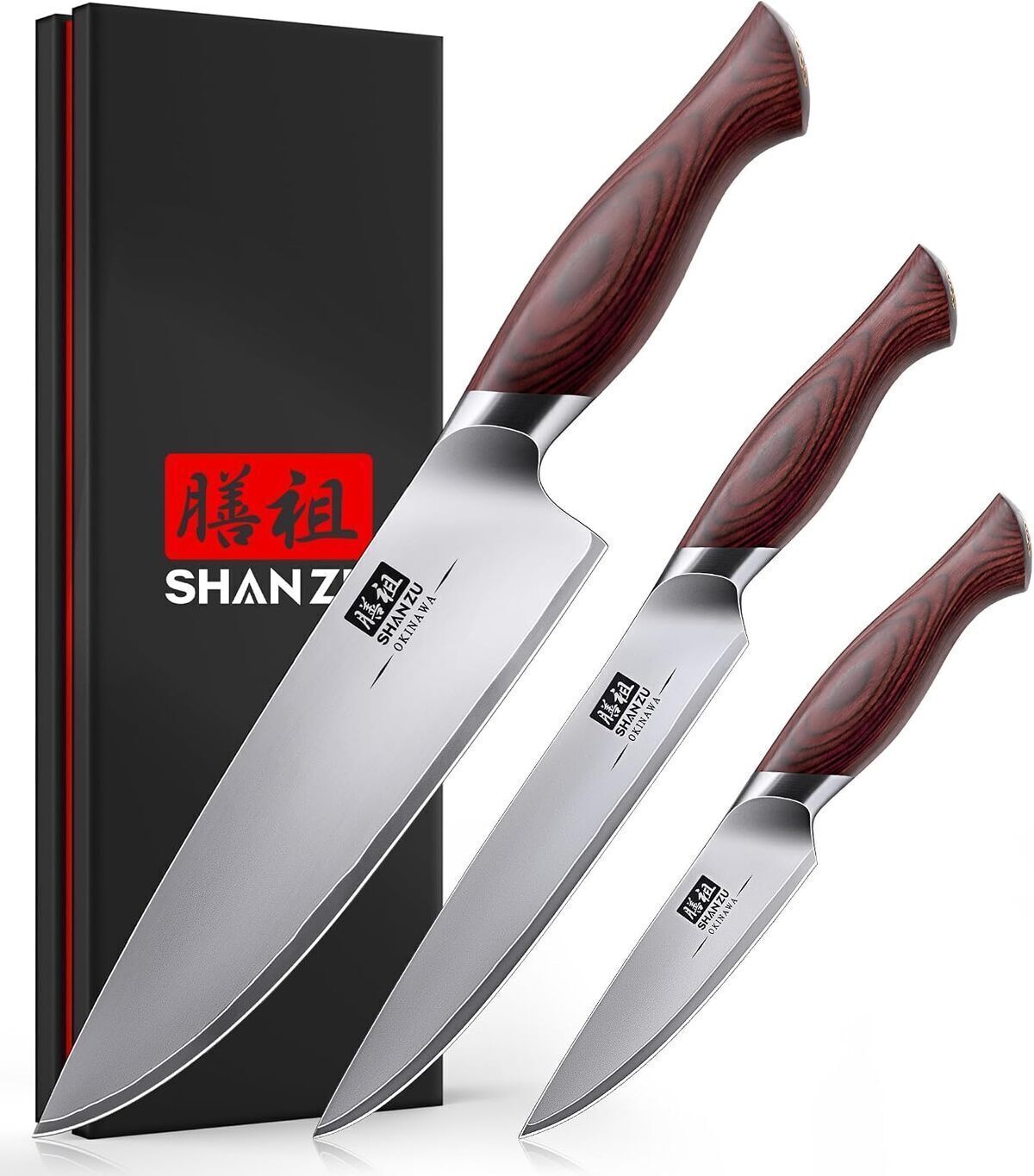 Test : set de 3 couteaux SHAN ZU en acier inoxydable 10Cr15MoV