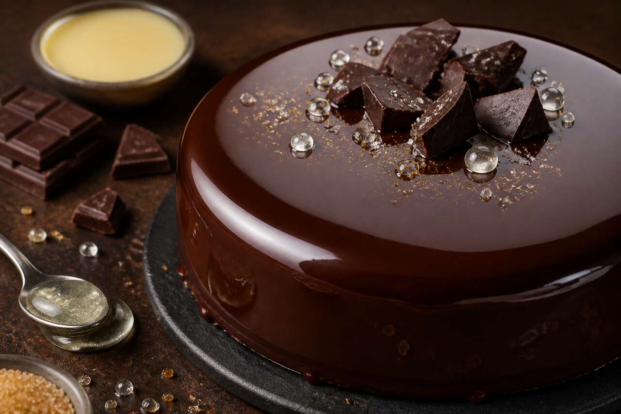Glaçage miroir au chocolat noir : recette facile et inratable